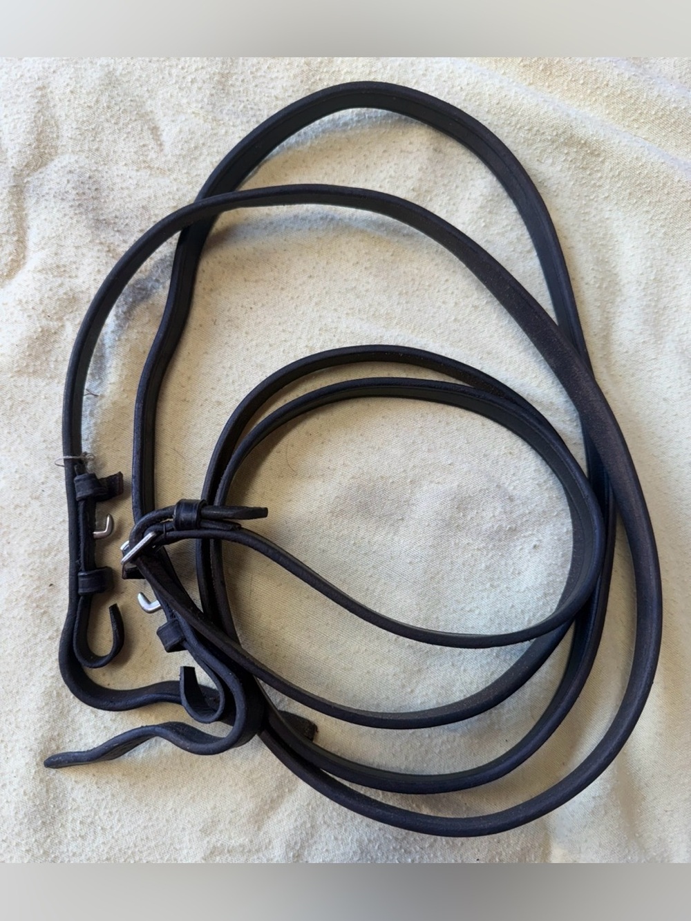 55” black curb reins